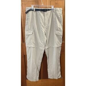 THE NORTH FACE Convertible Cargo Pants Shorts Mens Sz XXL Tan Nylon Adjustable
